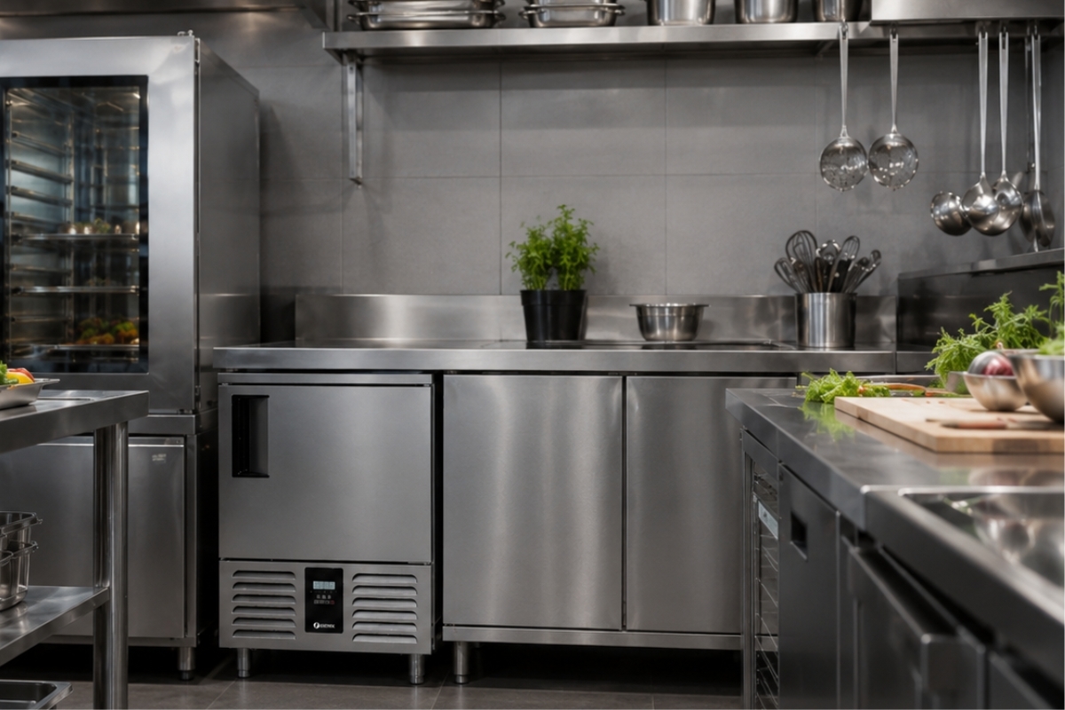 Bucătărie profesională din inox complet echipată